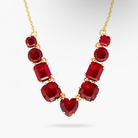Red Wine Diamantine Infinity Necklace