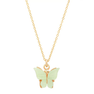 Light Green Butterfly Necklace