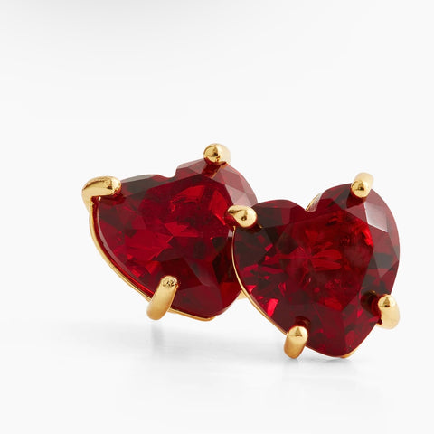 Red Wine Heart Diamantine Earrings