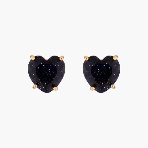 Starry Night Heart Diamantine Earrings
