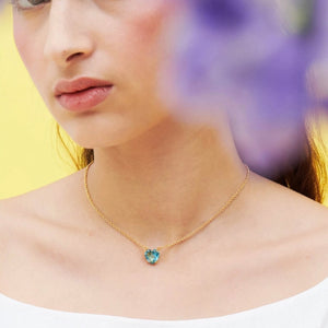 Aqua Heart Diamantine Necklace