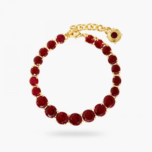 Red Wine Diamantine Infinity Bracelet