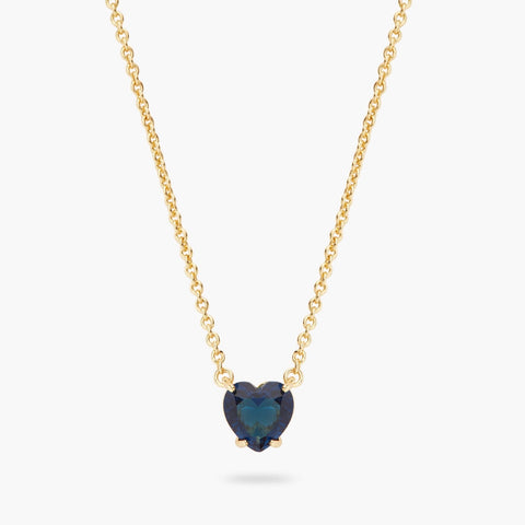 Ocean Blue Heart Diamantine Necklace