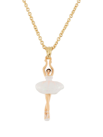 White Pearl Mini Ballerina Necklace