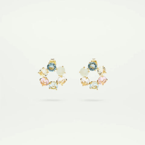 Aqua Stones Diamantine Earrings