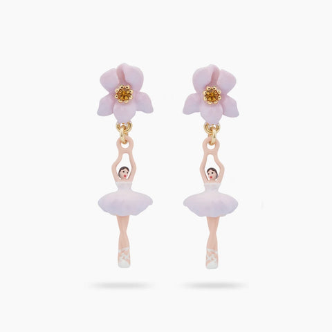 Iris and Lilac Ballerina Earrings