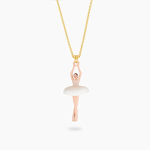 Pale Rose and White Mini Ballerina Necklace