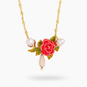 Antica Rosa and Pearls Necklace
