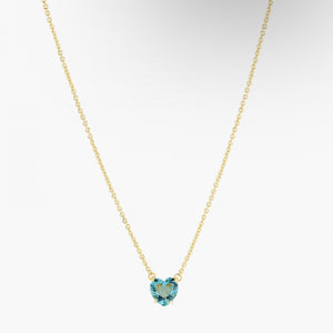 Acqua Stone Heart Diamantine Necklace