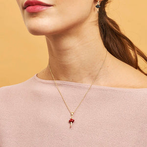 Red Mini Ballerina Necklace
