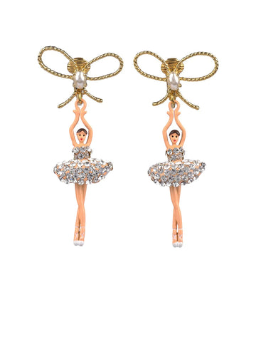 Crystal Ballerina Clip-on Earrings