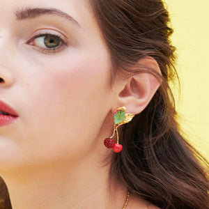 Exquise Crystal Cherry Earrings